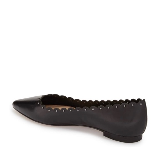 COACH Jill Studded Leather Ballet Pointy Flats 9 - Picture 2 of 8